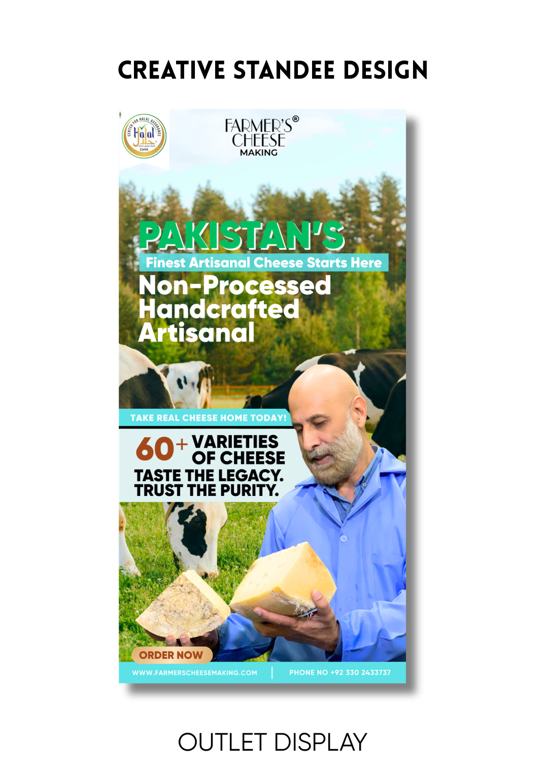Farmer's Cheese Making Outlet Standee